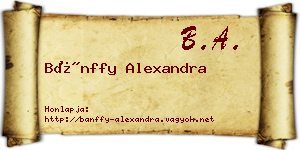 Bánffy Alexandra névjegykártya