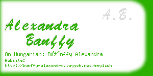 alexandra banffy business card